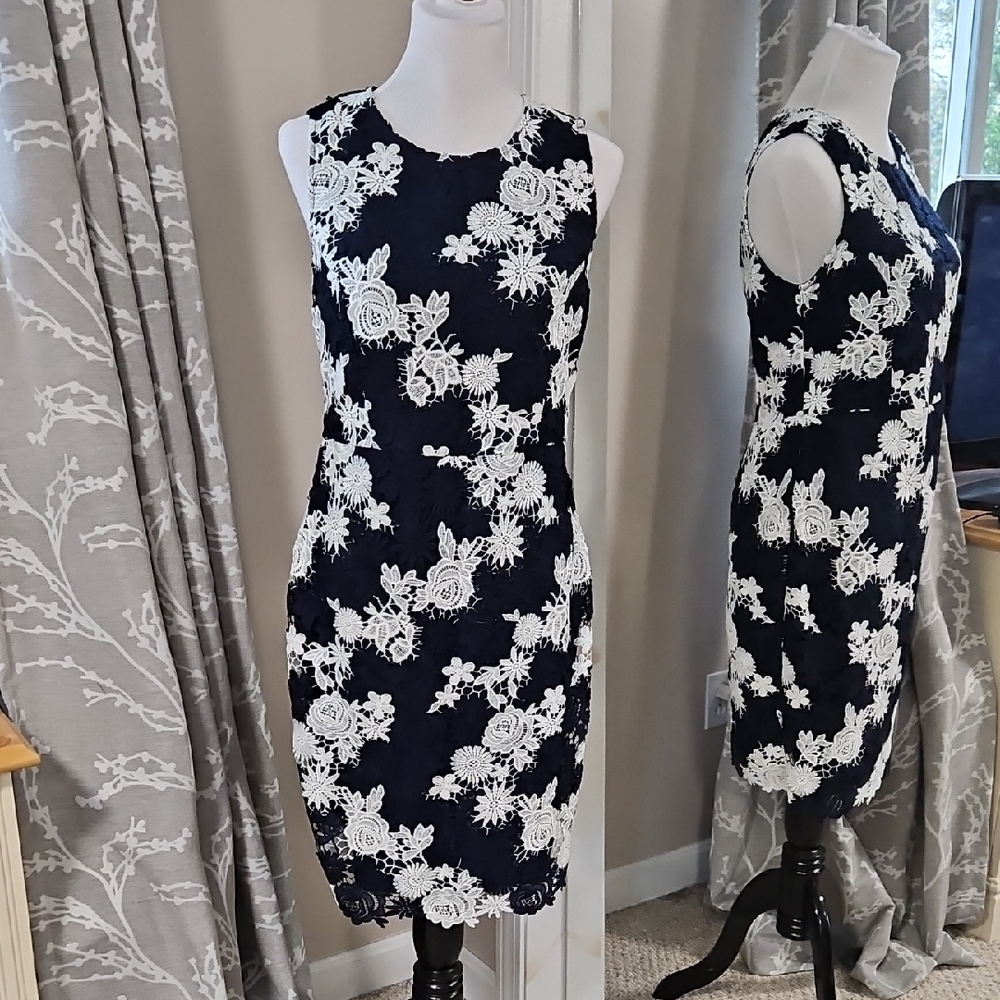 Banana Republic Factory Floral Lace Shift Dress